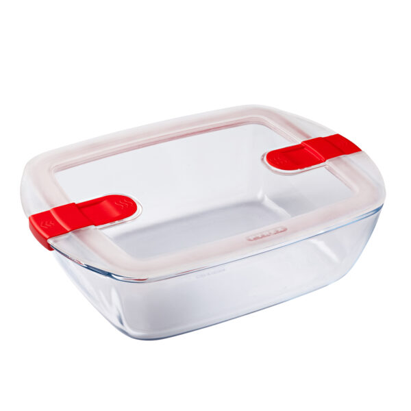 Pyrex - Rectangular dish with lid - 2.5LT