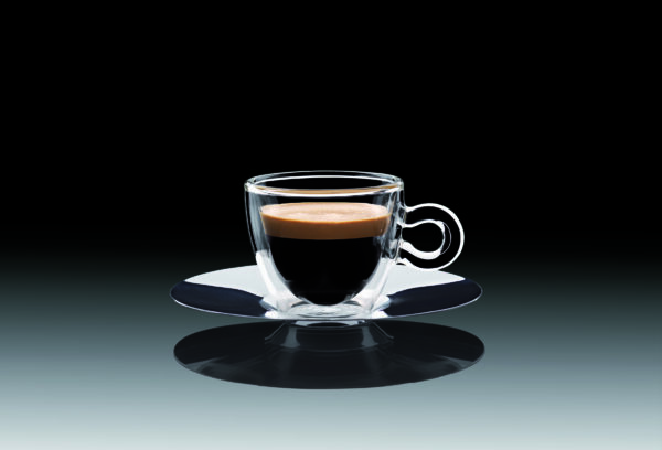 Luigi Bormioli - Espresso Cup and stainless steel saucer - 65ml (Set of 2) - Image 2